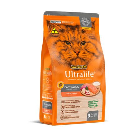 Special Cat Ultralife Castrado Salmão e Arroz com Batata Doce 1kg